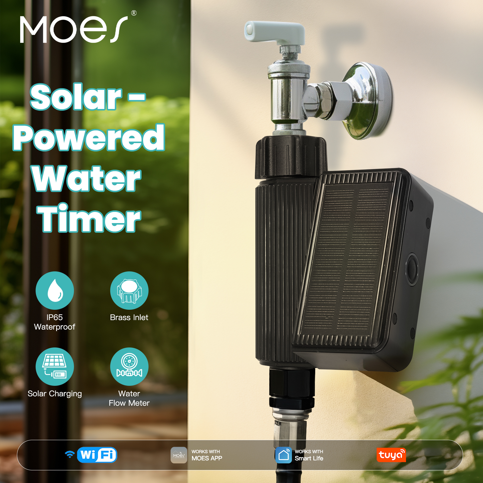 Wifi Water Sensor - MOES Tuya US WiFi Solar Powered