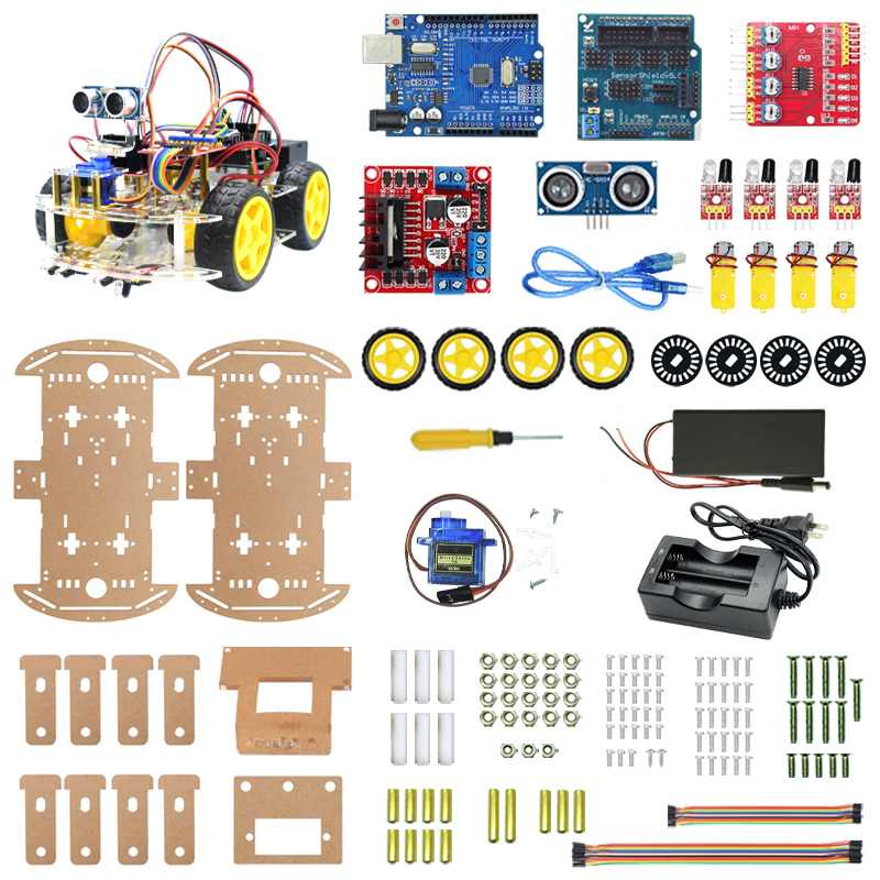 Smart Home Kit For Arduino - 4WD Smart Robot Car Chassis Kit