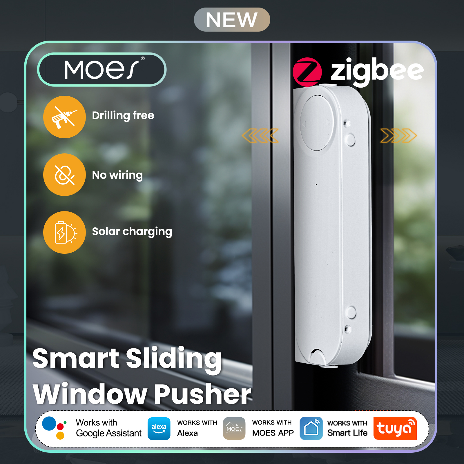 Smart Home Elements - MOES Tuya ZigBee Smart Sliding Window
