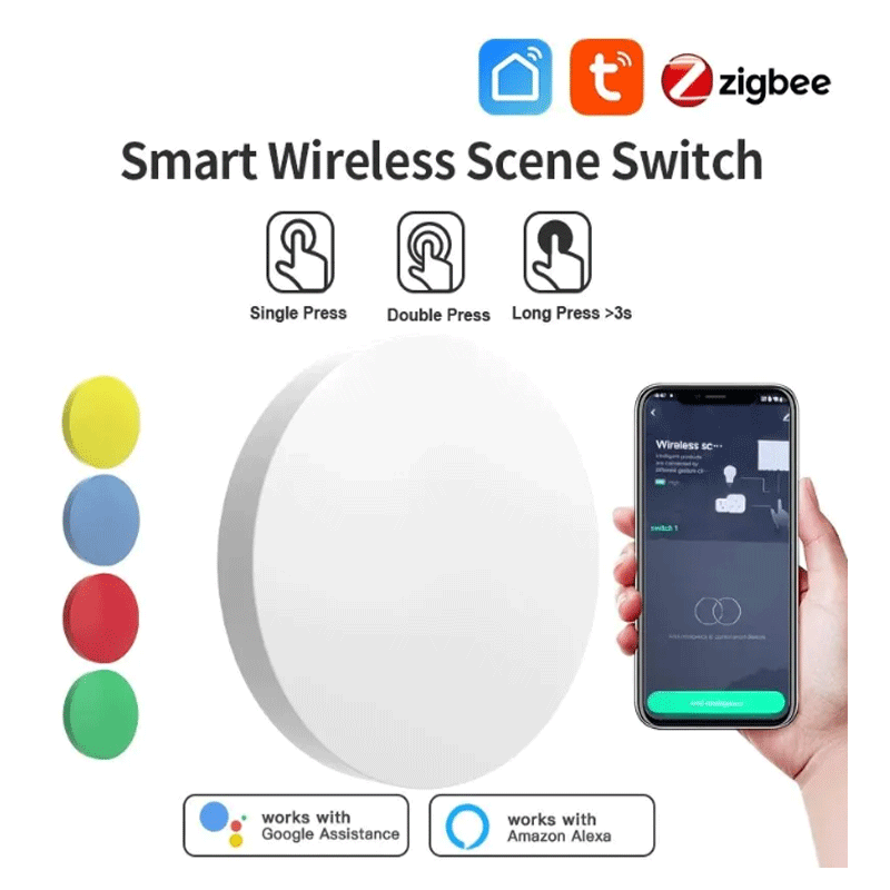 Tuya ZigBee Smart Wireless But - Smart Home Google Assistant avaliação e preço
