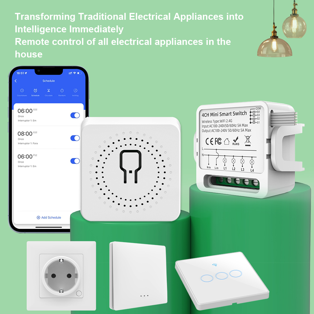 Tuya WiFi Smart Switch 1/2/3/4 - Smart Home Google Assistant avaliação e preço