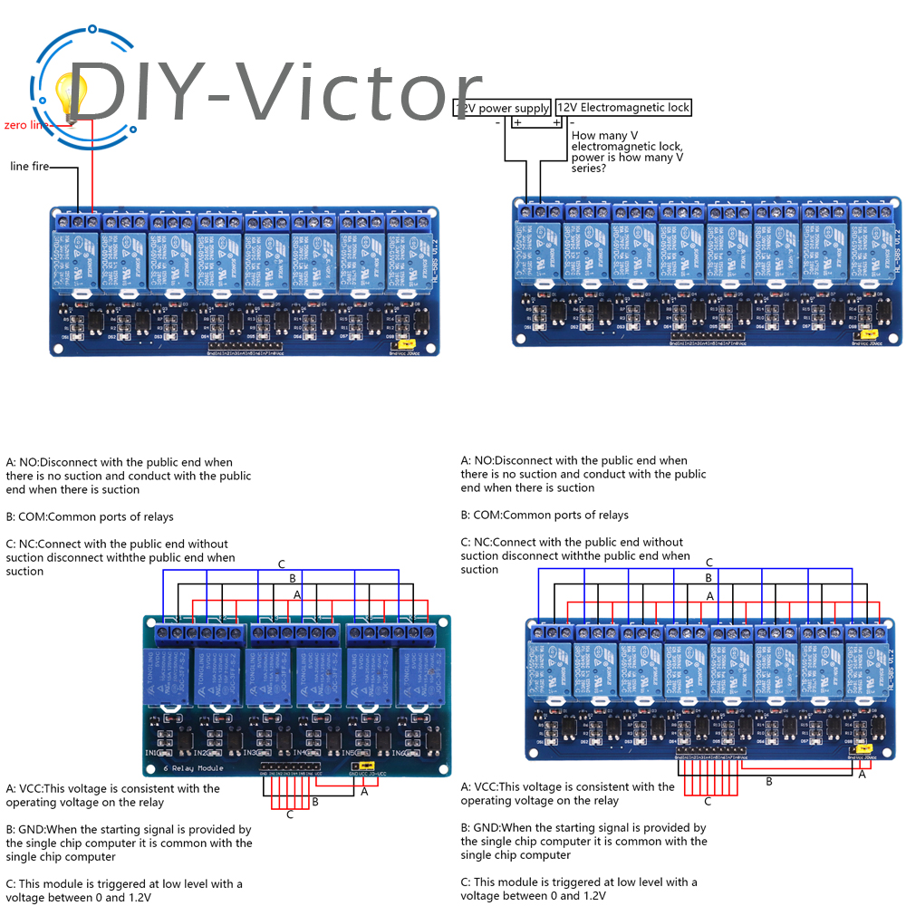 1 2 4 6 8 Channel DC 5V 12V Re - Smart Home Kit For Arduino avaliação e preço