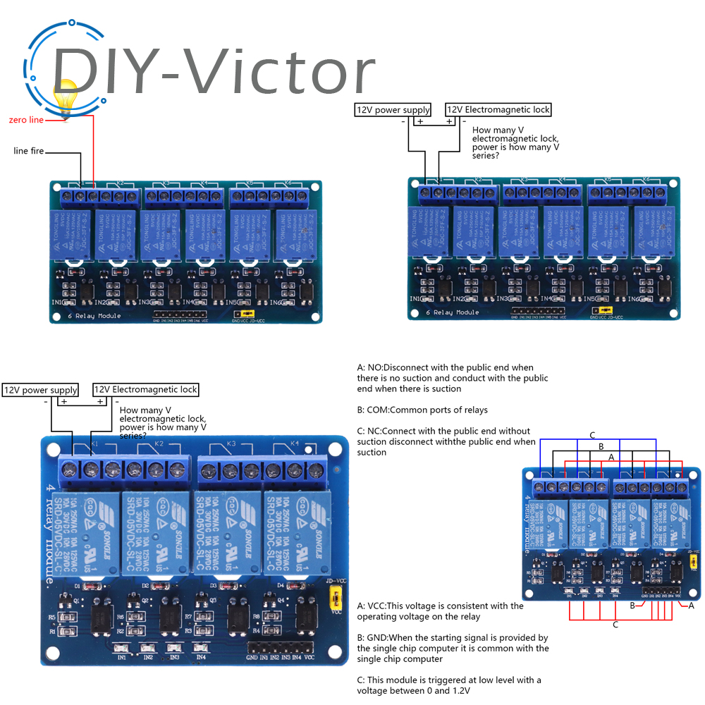 1 2 4 6 8 Channel DC 5V 12V Re - Smart Home Kit For Arduino avaliação e preço
