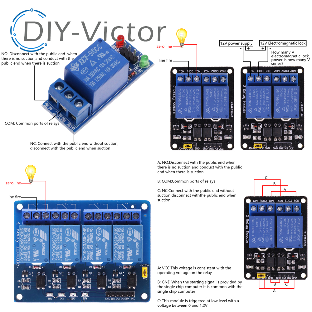 1 2 4 6 8 Channel DC 5V 12V Re - Smart Home Kit For Arduino avaliação e preço