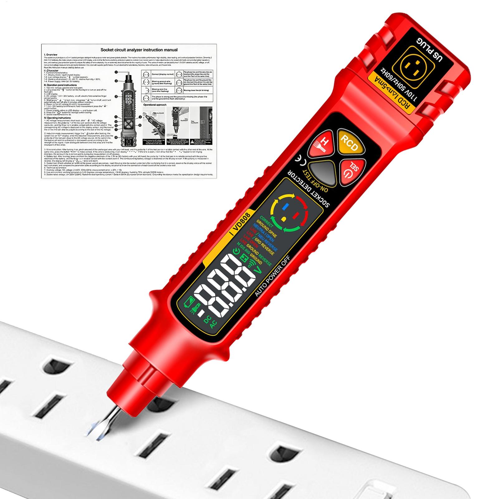 Outlet Tester With LED Display - Smart Home Display avaliação e preço