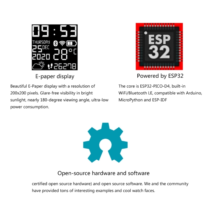 K0EA ESP32 Smartwatch Open Sou - Smart Home Open Source avaliação e preço