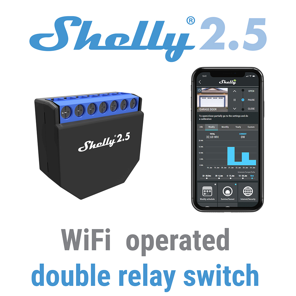 Shelly 2.5 Smart Home Double R - Smart Home Open Source avaliação e preço