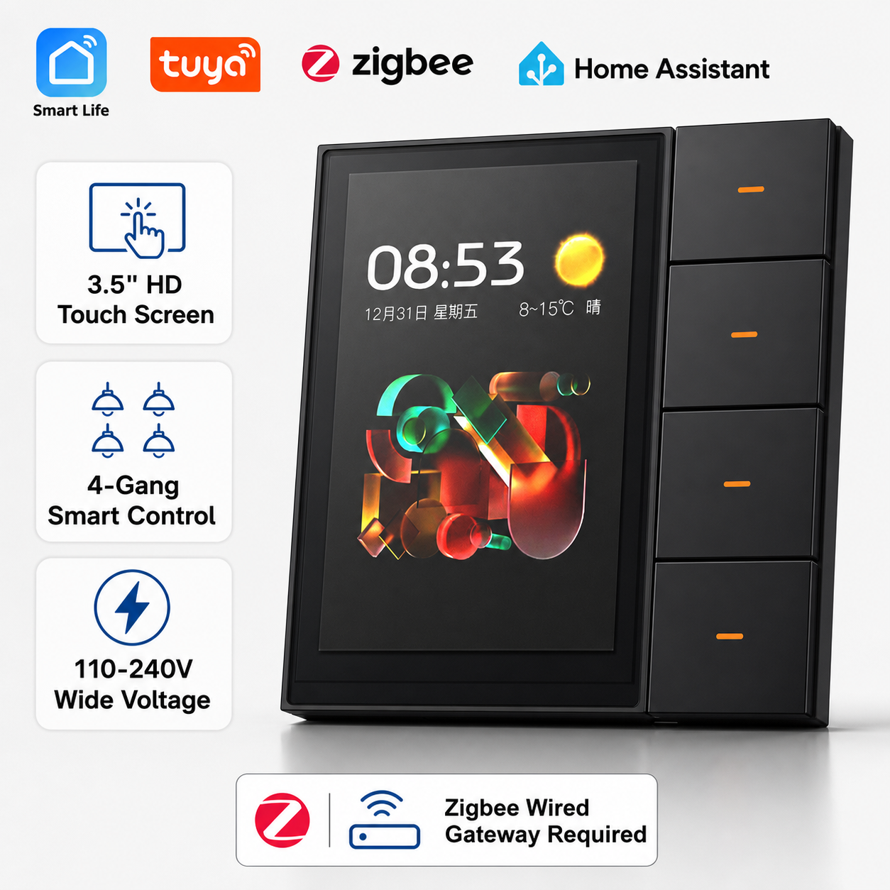 F3-pro Tuya Smart Panel ZigBee - Smart Home Display avaliação e preço