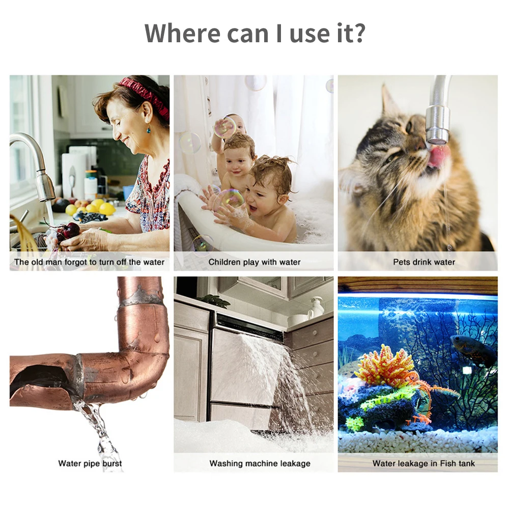 Tuya WiFi Zigbee Water Sensor  - Wifi Water Sensor avaliação e preço