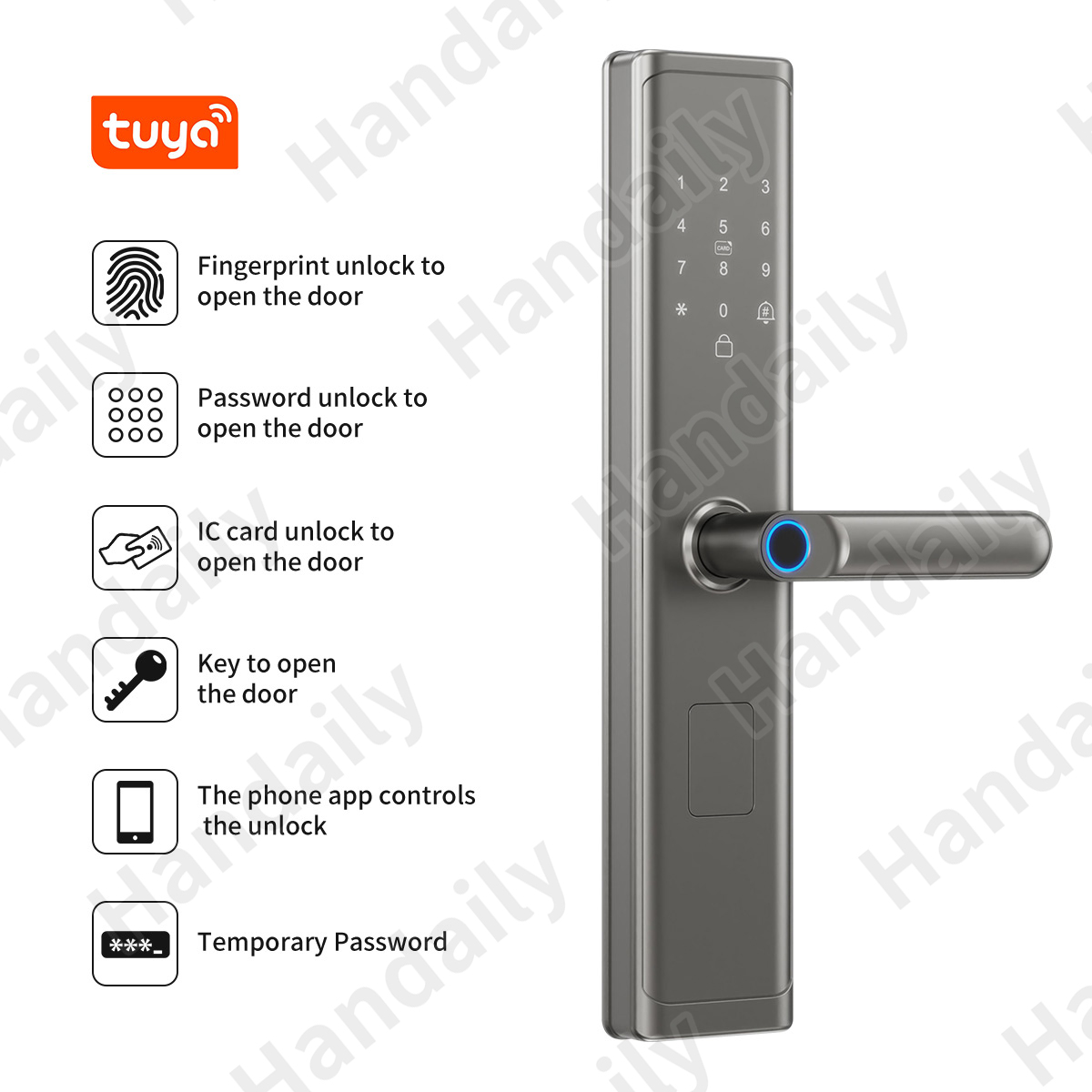 Tuya Wifi TTlock App Fingerpri - Smart Home Door Lock avaliação e preço