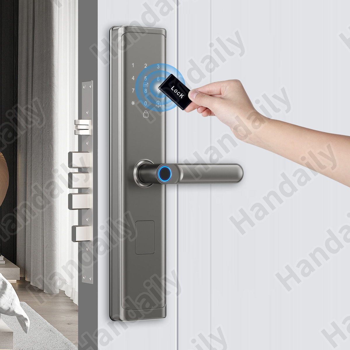 Tuya Wifi TTlock App Fingerpri - Smart Home Door Lock avaliação e preço