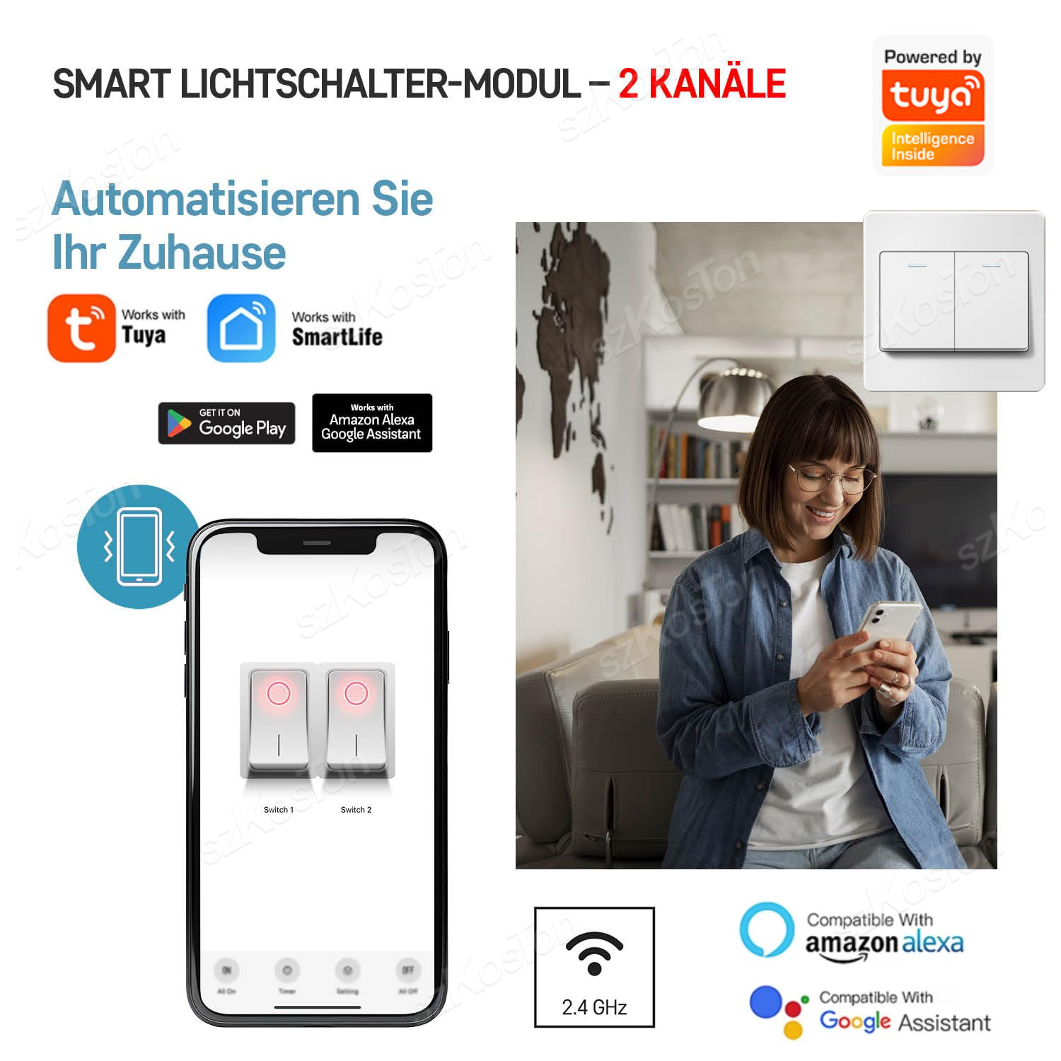 16A Tuya WiFi Smart Switch Mod - Smart Home Google Assistant avaliação e preço