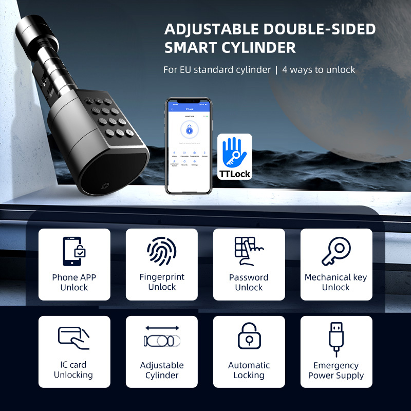 Smart Euro Cylindrical Door Lo - Smart Home Door Lock avaliação e preço