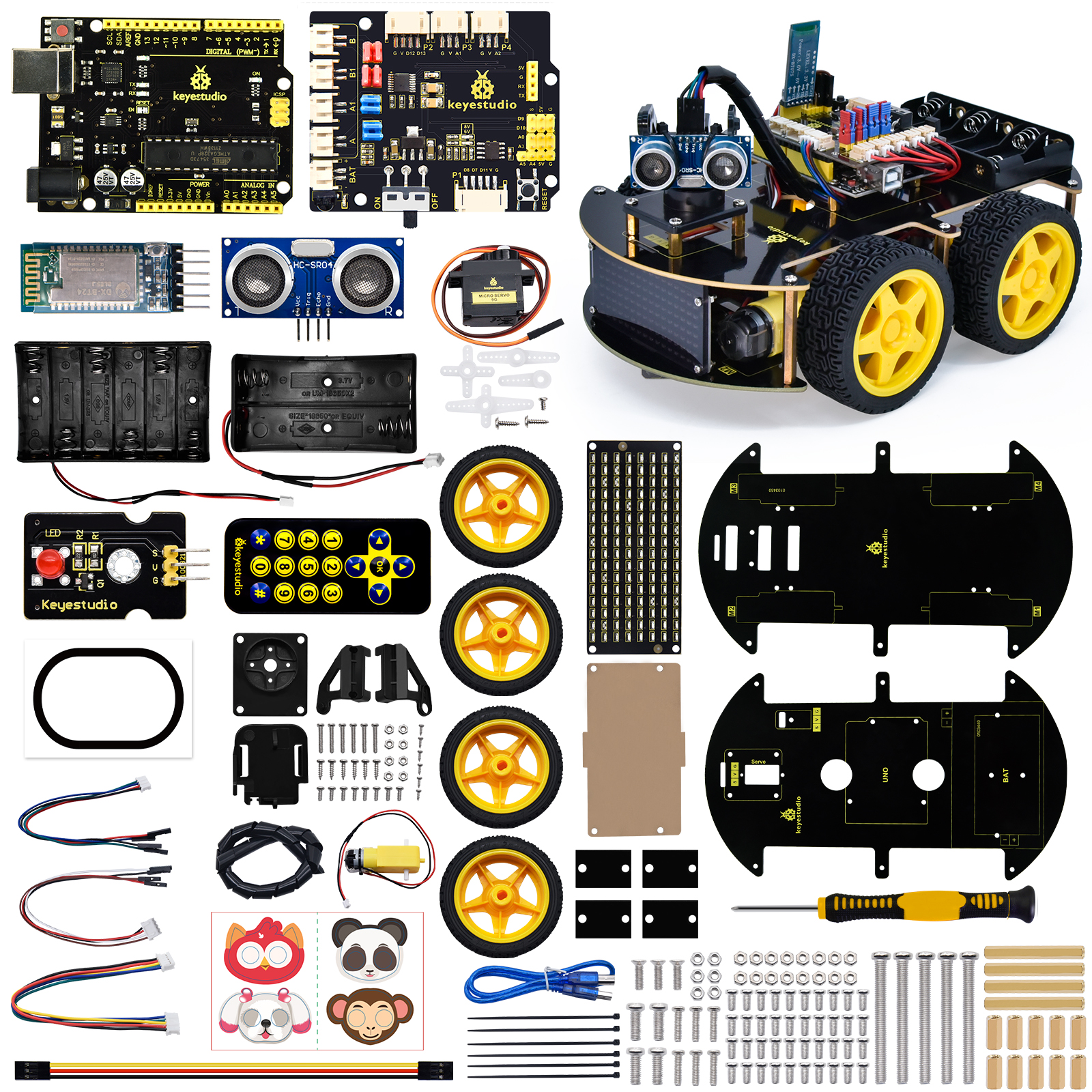 Keyestudio 4WD Multi BT Robot  - Smart Home Kit For Arduino avaliação e preço