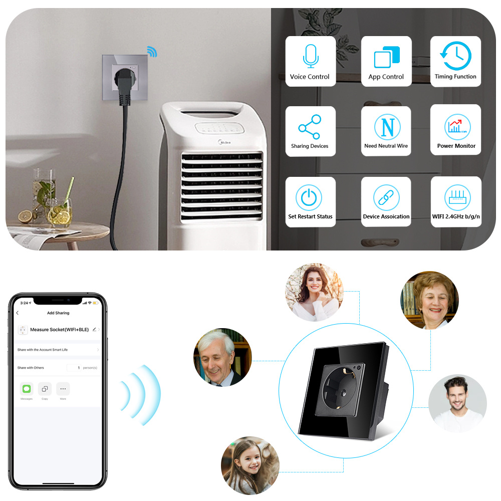TAWOIA Wifi Wall Socket EU Sta - Smart Home Elements avaliação e preço