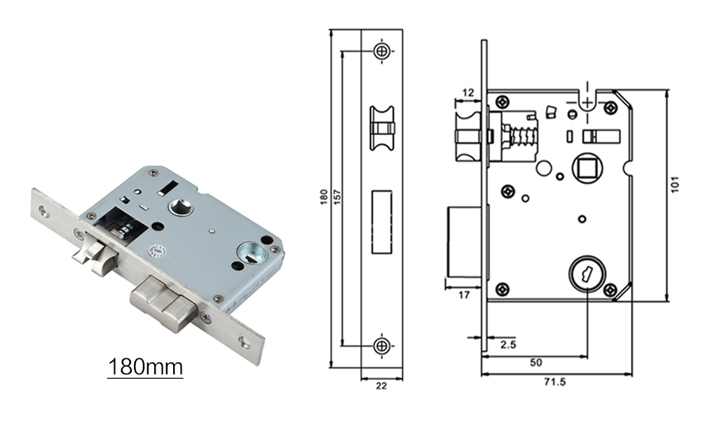 5050 stainless steel mortise w - Smart Home Door Lock avaliação e preço