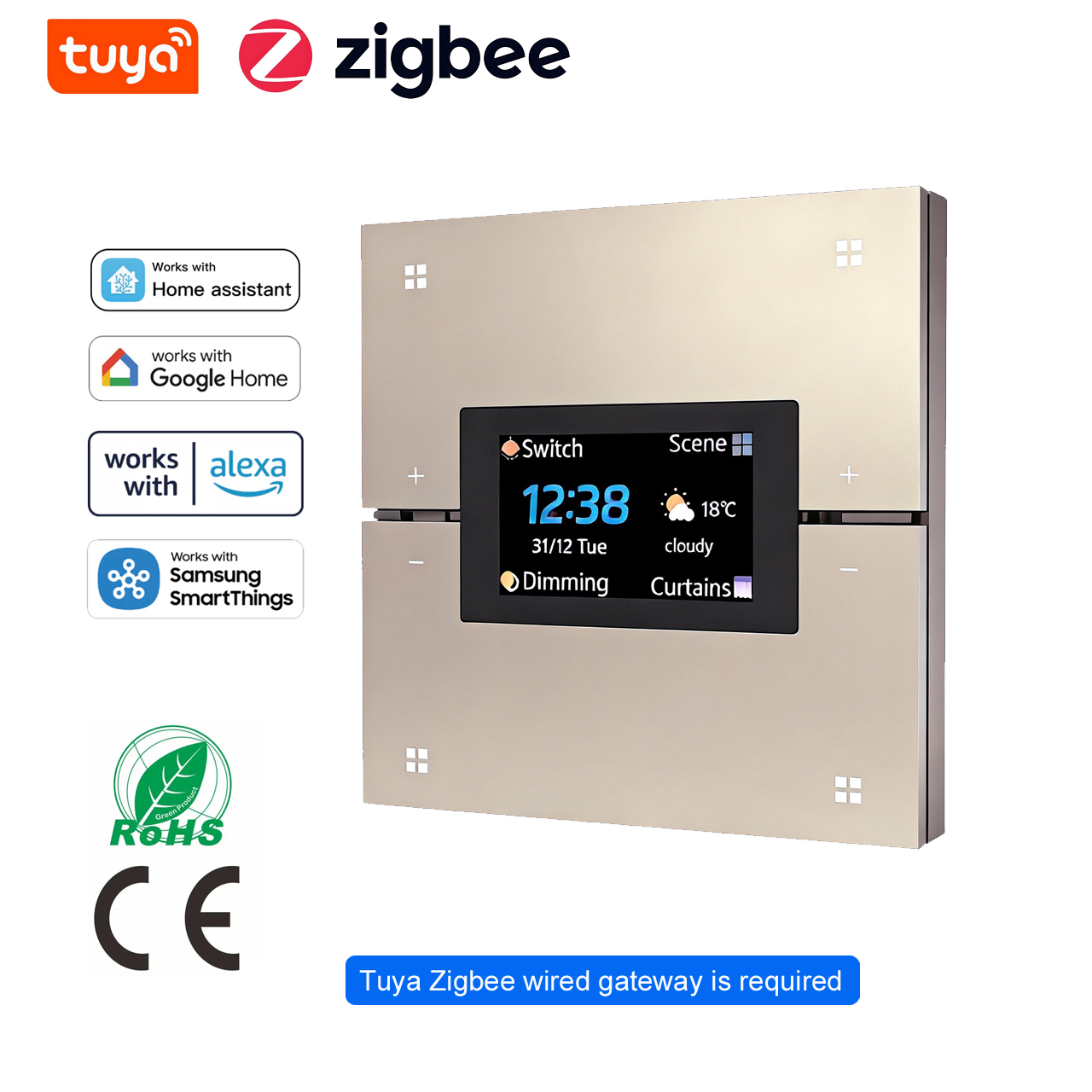 Tuya Smart Wall Switch work Zi - Smart Home Display avaliação e preço