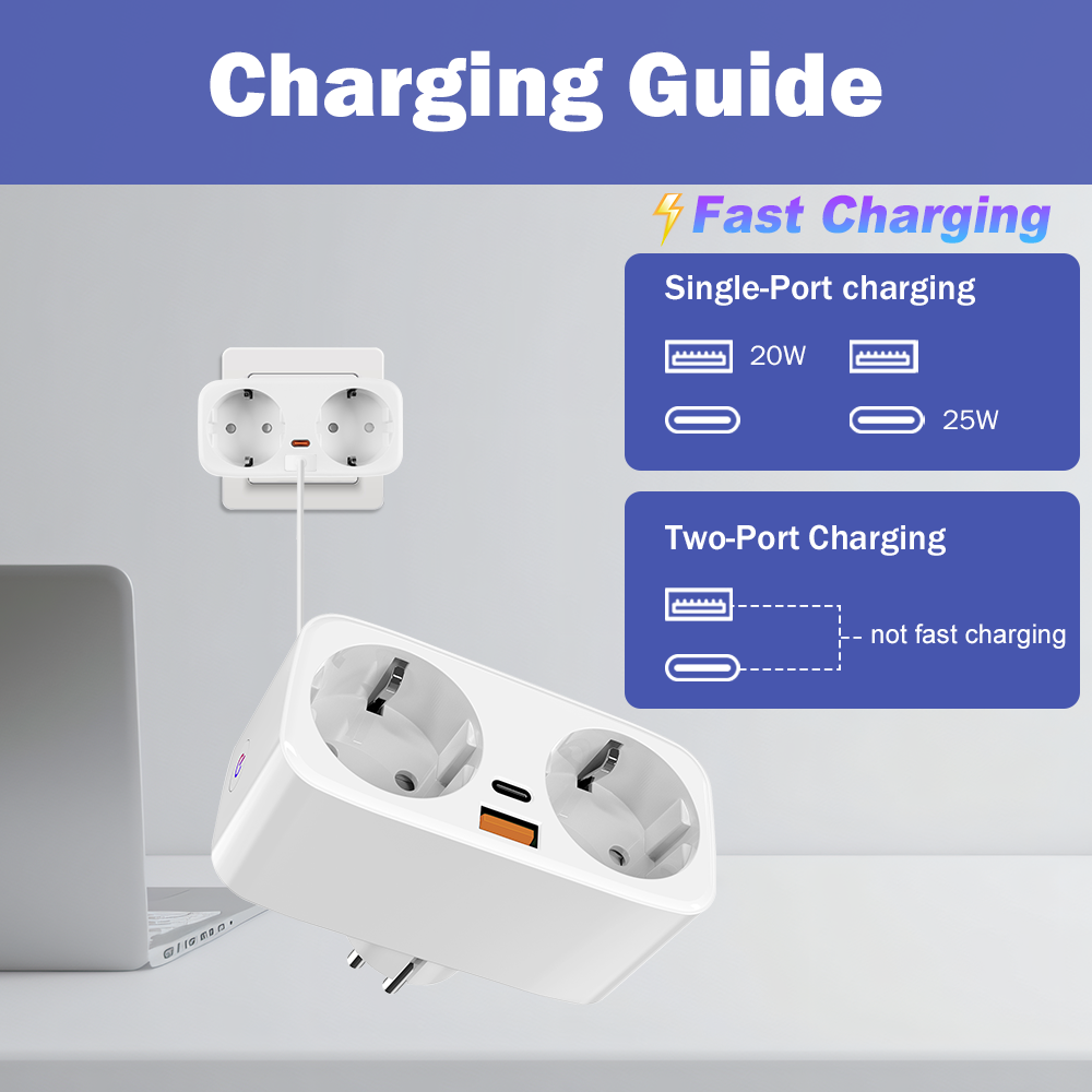Tuya 16A WiFi Smart EU Plug PD - Smart Home Google Assistant avaliação e preço