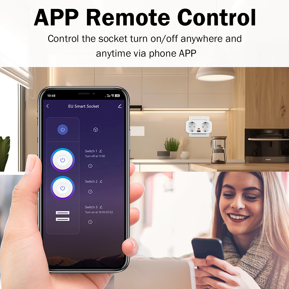 Tuya 16A WiFi Smart EU Plug PD - Smart Home Google Assistant avaliação e preço