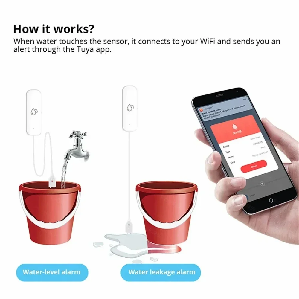Tuya WiFi Water Sensor Leakage - Wifi Water Sensor avaliação e preço