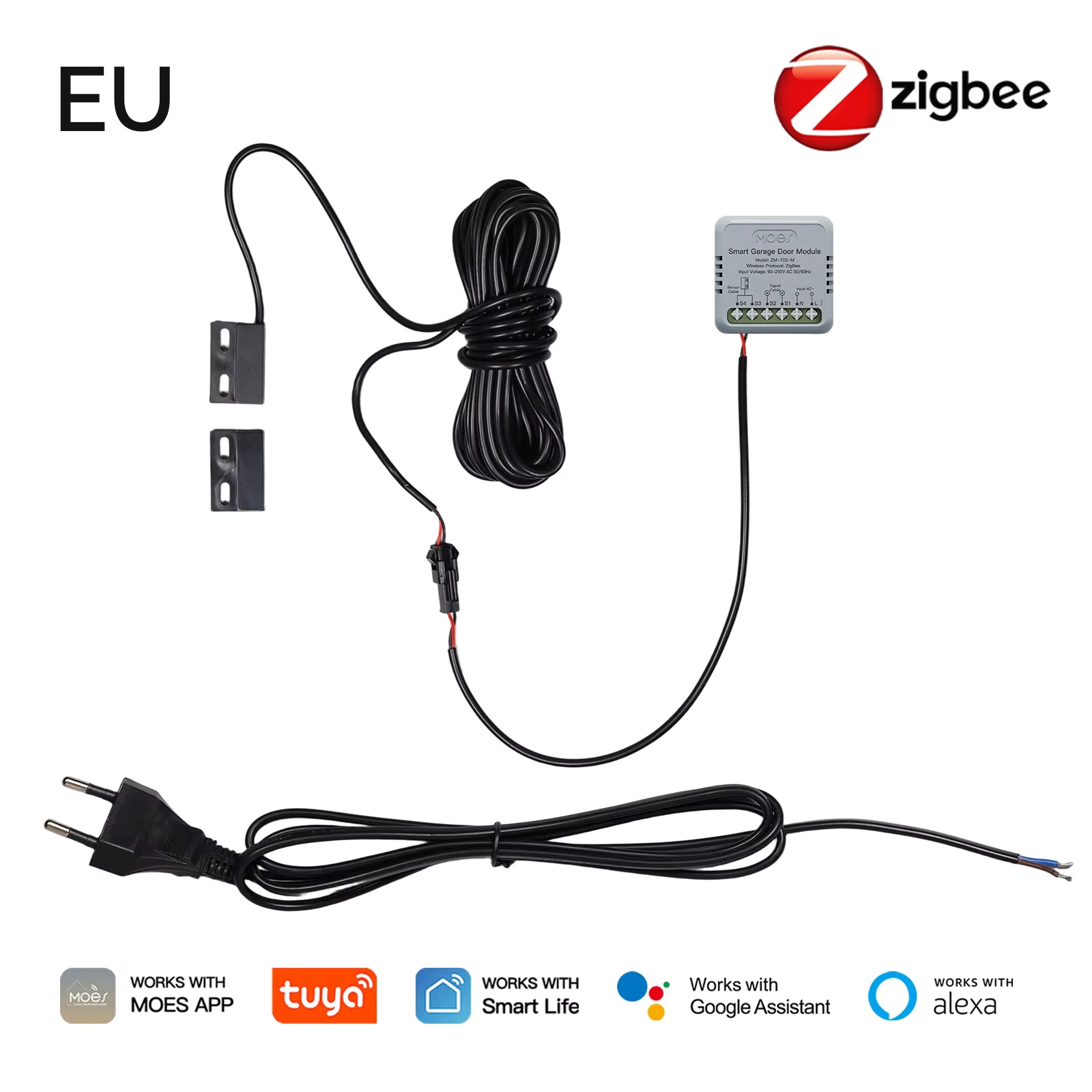 MOES Zigbee Garage Door Contro - Smart Home Google Assistant avaliação e preço