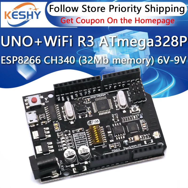 UNO+WiFi R3 ATmega328P+ESP8266 - Smart Home Arduino Uno avaliação e preço