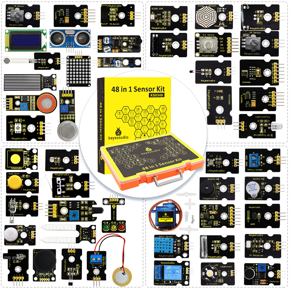 Keyestudio 48 in 1 Sensor Star - Smart Home Kit For Arduino avaliação e preço