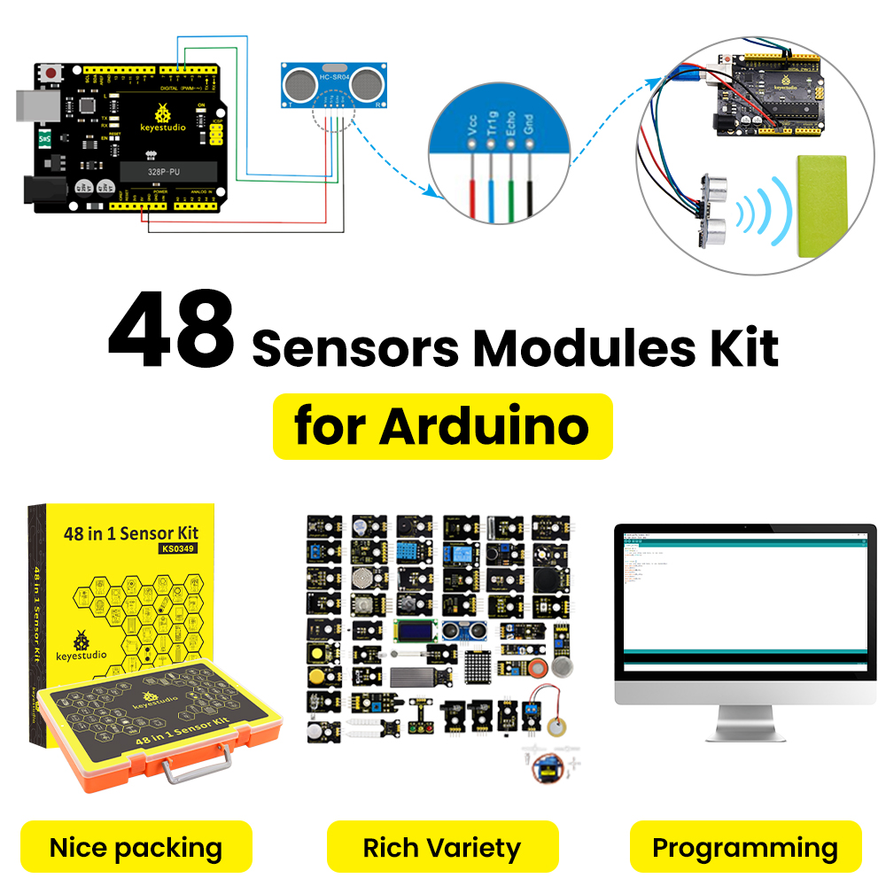 Keyestudio 48 in 1 Sensor Star - Smart Home Kit For Arduino avaliação e preço