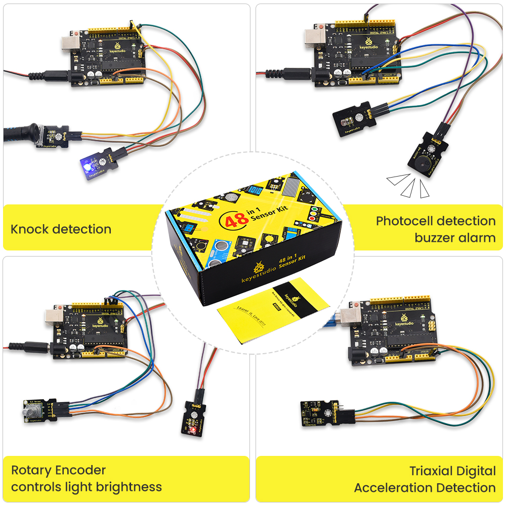 Keyestudio 48 in 1 Sensor Star - Smart Home Kit For Arduino avaliação e preço