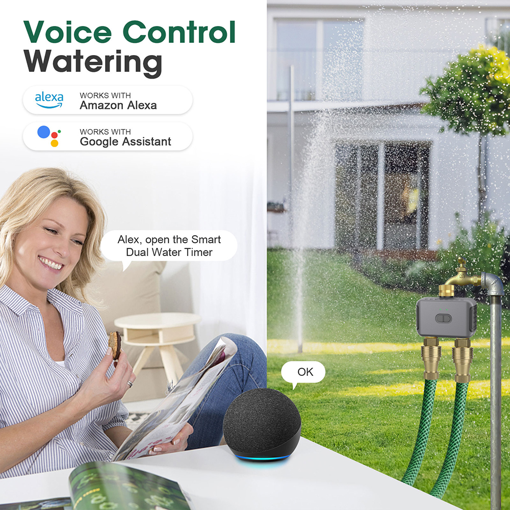 Tuya 2 Zone Watering Timer Gar - Smart Home Appliances avaliação e preço