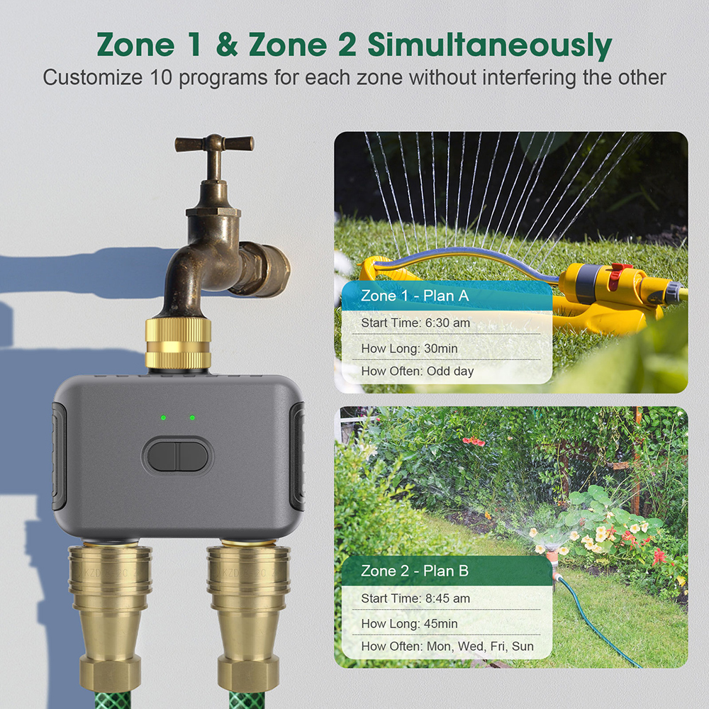 Tuya 2 Zone Watering Timer Gar - Smart Home Appliances avaliação e preço